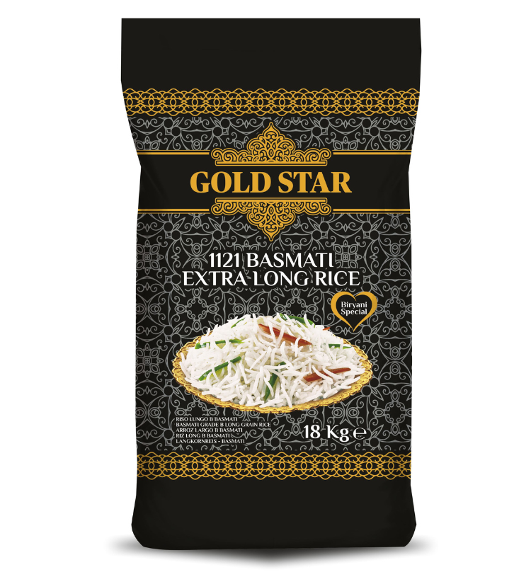 Gold Star 1121 Basmati Extra Long Rice 18kg